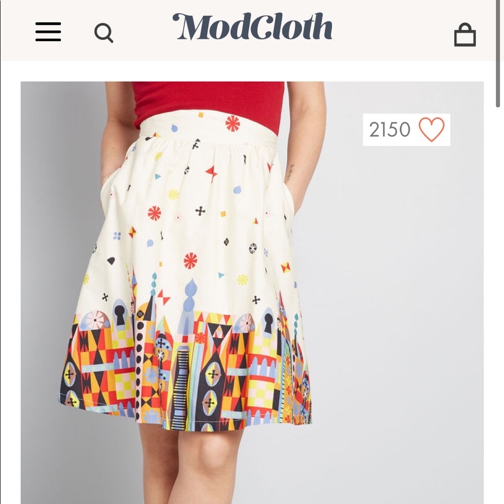 ModCloth It’s A Small World Skirt